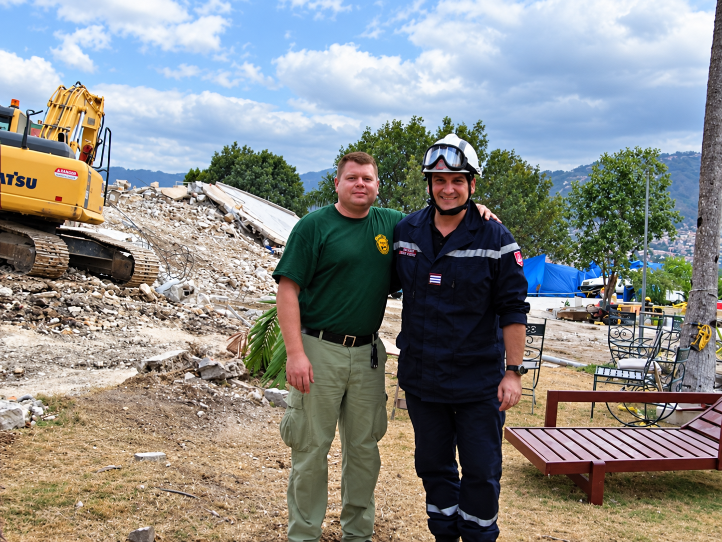Dr. John A. Davis during disaster response deployment in Haiti